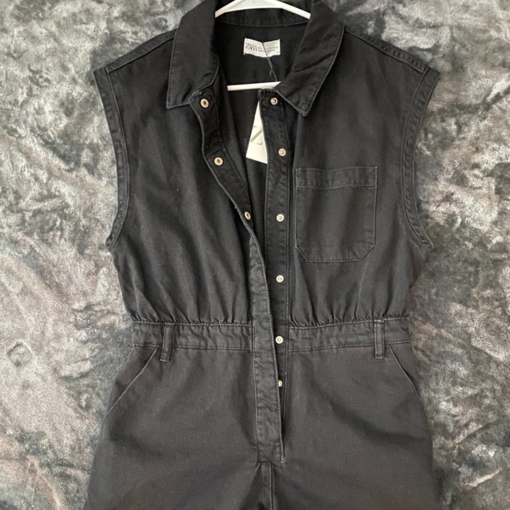 Zara Denim Romper
